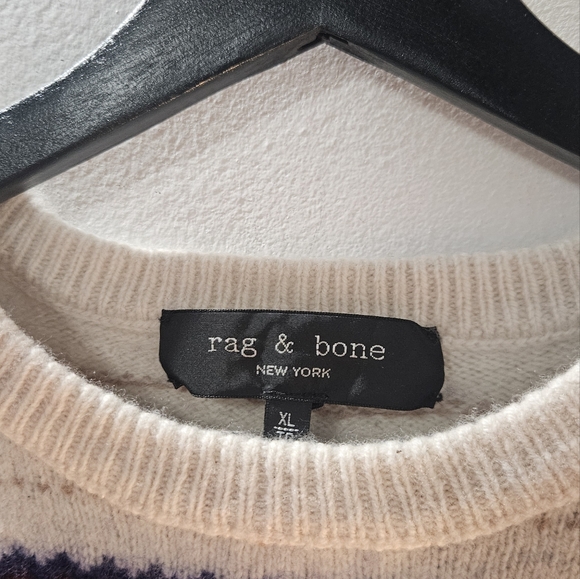 Rag & Bone Wesley Wool Fair Isle Crewneck Pullover Sweater - Picture 3 of 5
